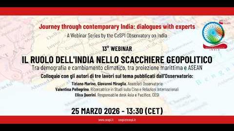 Embedded thumbnail for Il ruolo dell’India nello scacchiere geopolitico