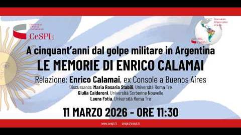 Embedded thumbnail for A cinquant’anni dal golpe militare in Argentina. Le memorie di Enrico Calamai