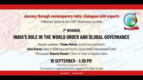Embedded thumbnail for India&amp;#039;s role in the world order and global governance